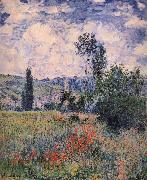 Claude Monet Poppy Field Near Vetheuil Spain oil painting artist